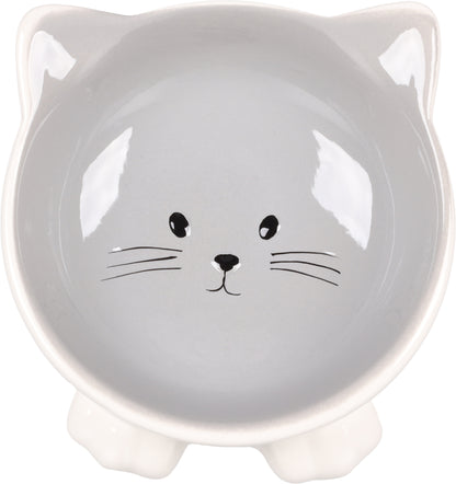 Flamingo Feeding and Drinking Bowl Puzi - купичка за котки, сива, 125 мл