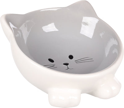 Flamingo Feeding and Drinking Bowl Puzi - купичка за котки, сива, 125 мл