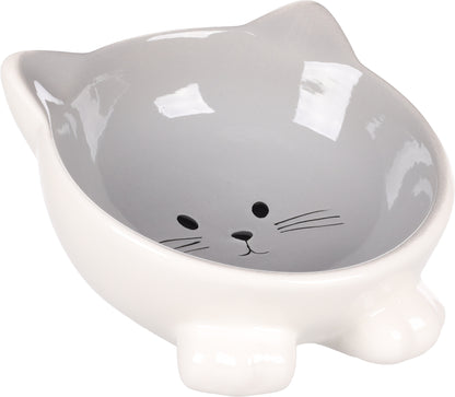 Flamingo Feeding and Drinking Bowl Puzi - купичка за котки, сива, 125 мл
