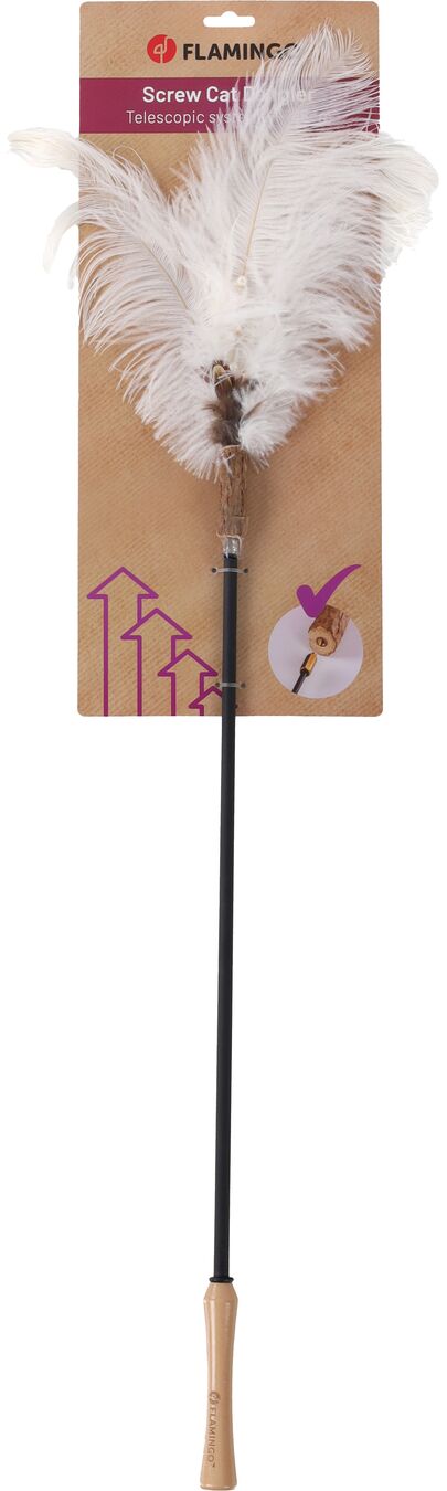 Flamingo Toy Nina Dangler White - въдица за котки 61 - 186 / 36 / 20 см