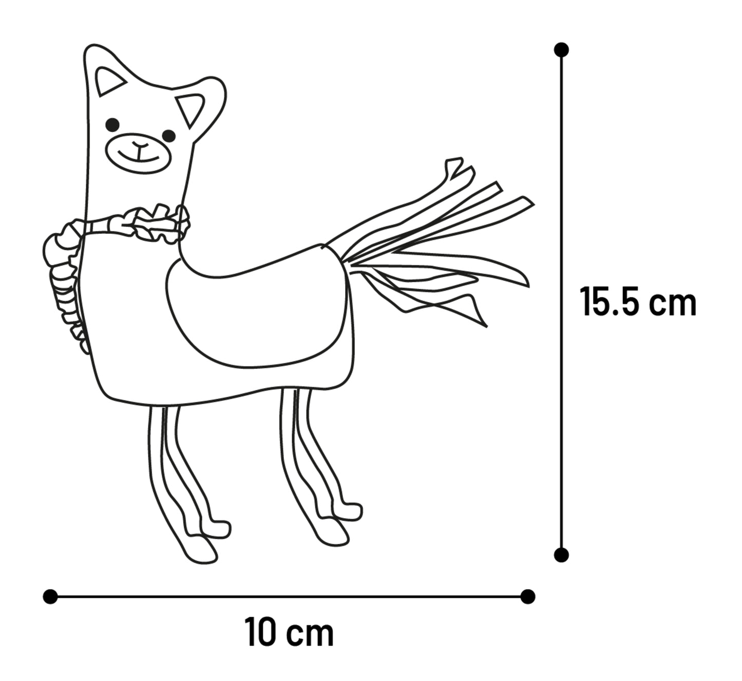 Flamingo Toy Robla Alpaca - играчка за котки 10 / 3,3 / 15,5 см