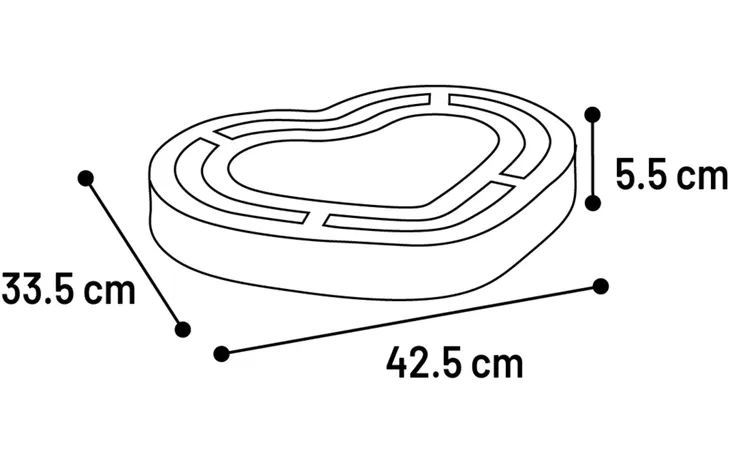 Flamingo Scratching Toy Poro Heart - драскалка за котки 42,5 / 33,5 / 5,5 см