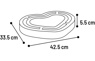 Flamingo Scratching Toy Poro Heart - драскалка за котки 42,5 / 33,5 / 5,5 см