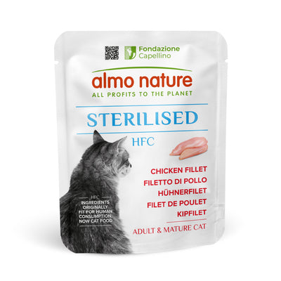 Almo Nature HFC Sterilised Chicken Fillet - пауч за кастрирани котки с пилешко 50 гр