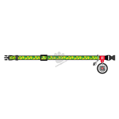 Waudog Collar Avocado XS - нашийник за котки с QR код за сигурност 20 / 30 см / 10 мм