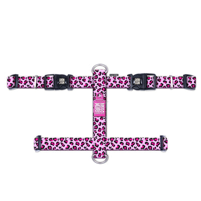 Max Molly H-Harness Leopard Pink M - нагръдник за кучета с обиколка на врат 41,5 - 60 см, гърди 53 - 69 / 20 мм