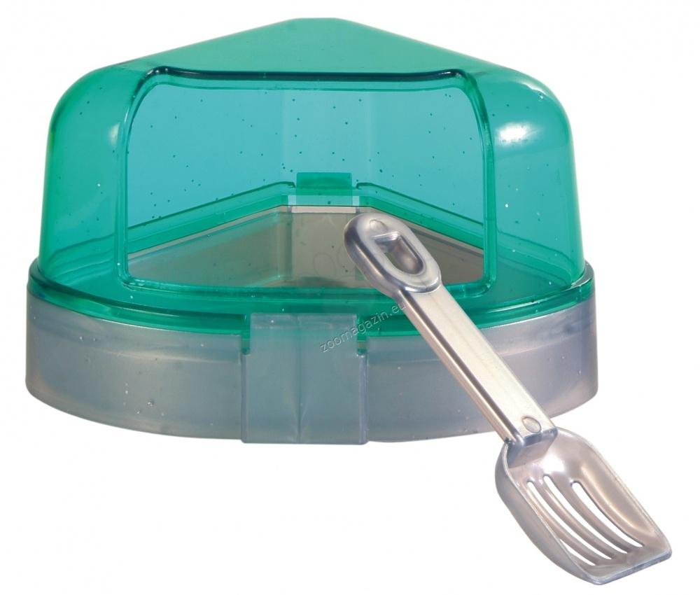 Trixie Corner Toilet with Roof - тоалетна за дребни гризачи 14 / 8 / 11 см (синя, зелена)