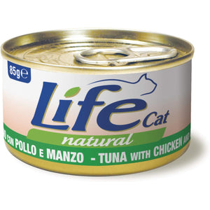 Life Cat Natural Tuna Chicken and Beef - с риба тон, пилешко и говеждо месо 85 гр.