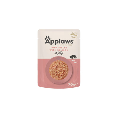 РАЗПРОДАЖБА Applaws Tuna Wholemeat with Salmon in Jelly - с риба тон и сьомга в желе 70 гр.