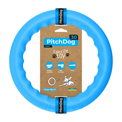 PitchDog 30 Fetch Ring Blue - ринг за кучета 28 см
