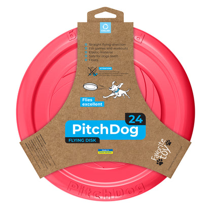 PitchDog Game Flying Disc Pink - фризби за кучета 24 см