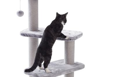 Nobby cat scratcher classic Zera - котешка драскалка 50 / 50 / 97 см сив
