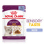 РАЗПРОДАЖБА Royal Canin Sensory Taste in Jelly - пълноценна храна хапки в желе в пауч за котки в зряла възраст над 1 година 85 гр.