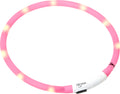 Flamingo Collar Led Nera - силиконов светещ нашийник 16 мм./ 20 - 70 см, розов