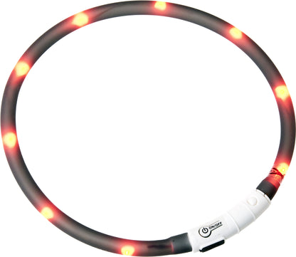 Flamingo Collar Led Nera - силиконов светещ нашийник 16 мм./ 20 - 70 см, розов