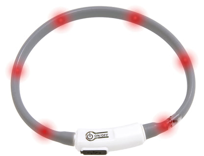 Flamingo Visio LED Black and White - светещ нашийник 35см, черен DELISTED