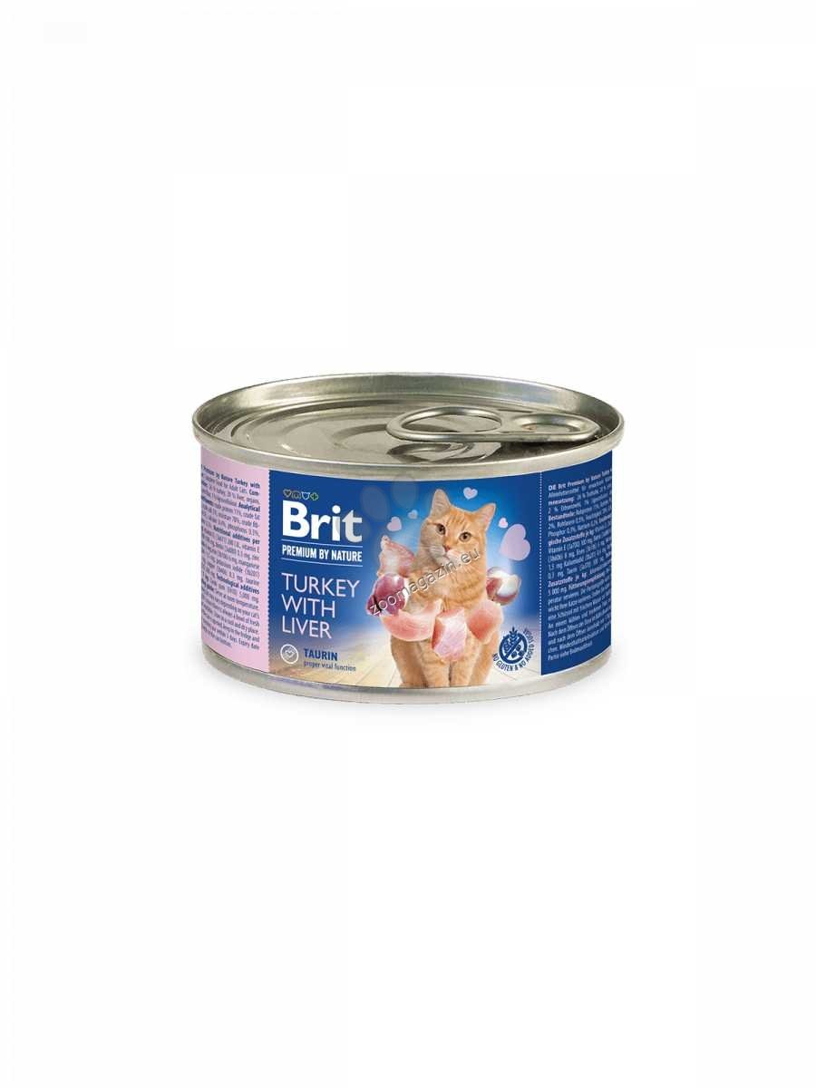Brit Premium by Nature Turkey with Liver - пастет за котки пуешко месо и черен дроб 200 гр