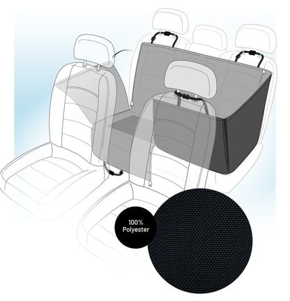 Flamingo Car Blanket Logi Black - покривало за седалки 145 / 130 см