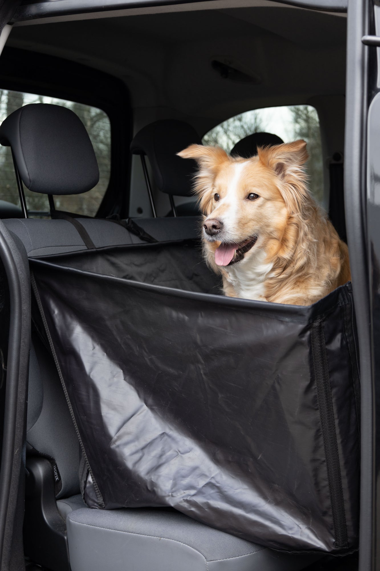 Flamingo Car Blanket Logi Black - покривало за седалки 145 / 130 см