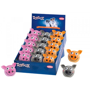 Nobby Latex Pig Balls - латексова играчка 8 см - сива, оранжева, розова