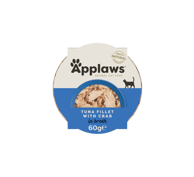 Applaws Cat Pots Succulent Tuna Fillet with Crab - с филе от риба тон и раци 60 гр.