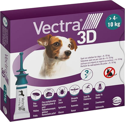 Vectra 3D / Вектра 3Д – противопаразитни пипети за куче, 3 бр