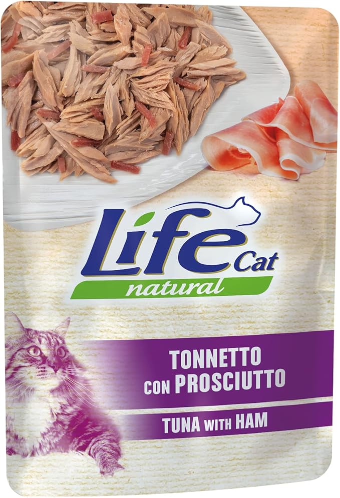Life Cat Natural Tuna Ham - с филе от риба тон и пилешка шунка 70 грама