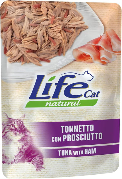 Life Cat Natural Tuna Ham - с филе от риба тон и пилешка шунка 70 грама