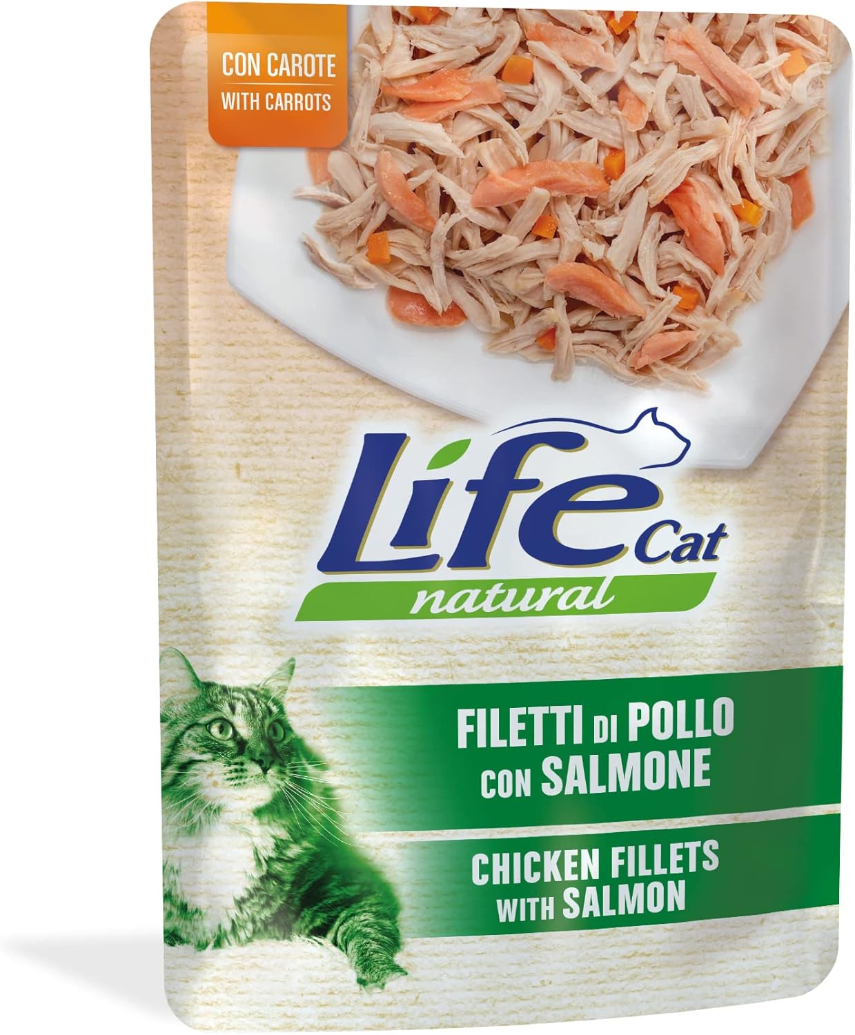 Life Cat Natural Chicken Salmon - с пилешко филе и сьомга 70 грама