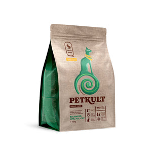 Petkult Cat Adult Care Balanced Life - пълноценна храна за възрастни котки с пилешко месо 400 гр