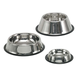 Nobby Stainless steel bowl - метална купичка с гумен кант 23 см.0.950 мл.