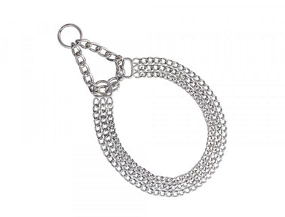 Nobby Chains choker, three rows - нашийник колие троен, за кучета с обиколка на врата до 35 см