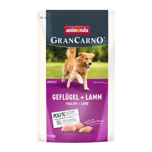 GranCarno Adult Poultry and Lamb - храна за кучета с птиче и агнешко месо 4 кг