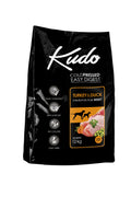 Kudo Low Grain Turkey/Duck Medium&Maxi Adult - пълноценна храна, подходяща за кучета от средни и едри породи над 12 месечна възраст 12 кг.