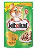 Kitekat Chicken Pouch - с пилешко месо в сос грейви 85 гр.