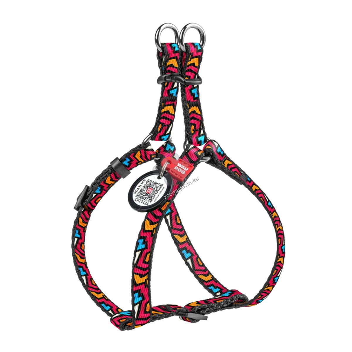 Waudog Harness Graffiti XS - нагръдник с QR код за сигурност 30 / 40 см / 10 мм
