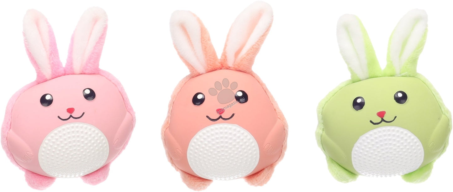 Flamingo Toy Puppy Rabbu Rabbit - играчка за кученца 6,5 / 4 / 9,2 см