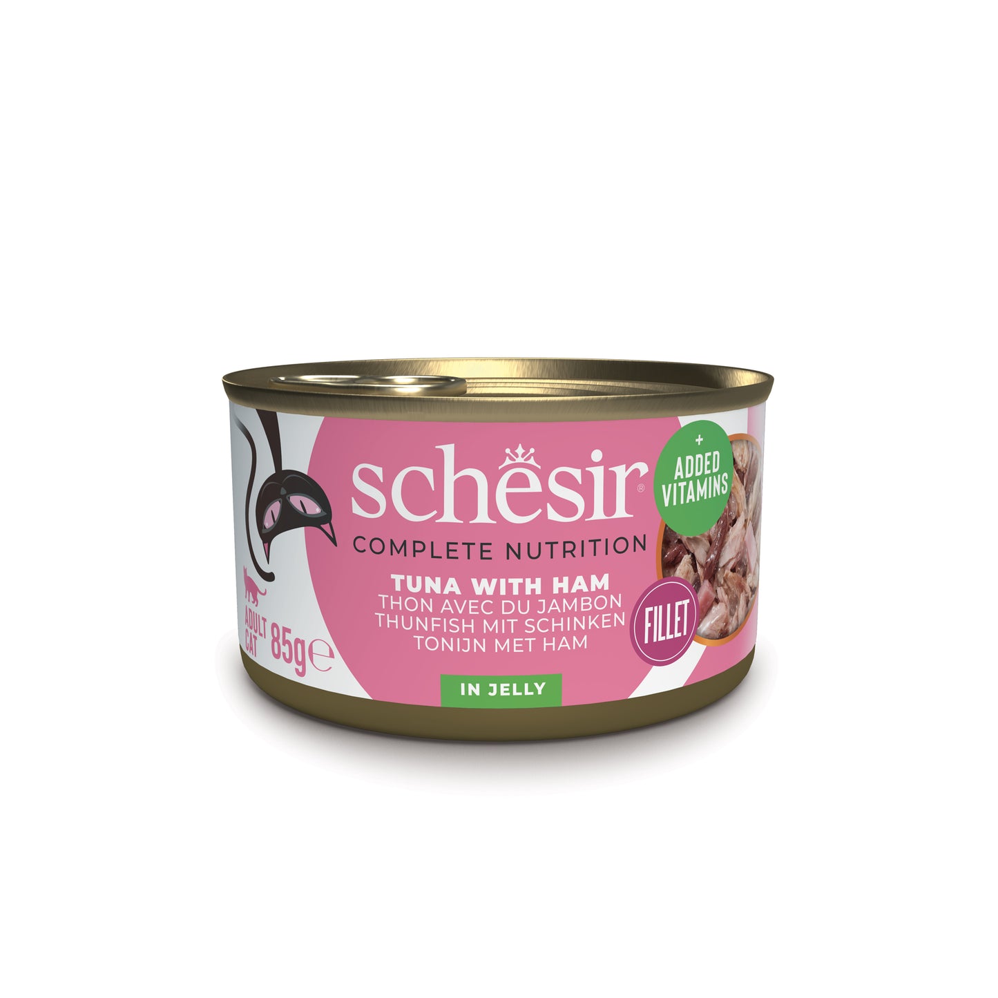Schesir Nature Tuna with Ham - с риба тон и шунка в желе 85 гр