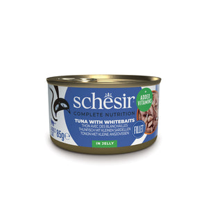 Schesir Nature Tuna with Whitebait - риба тон с атерина в желе 85 гр.