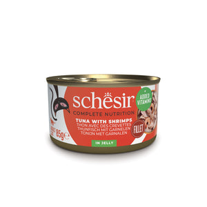 Schesir Nature Tuna with Shrimps - риба тон с кралски скариди в желе 85 гр.