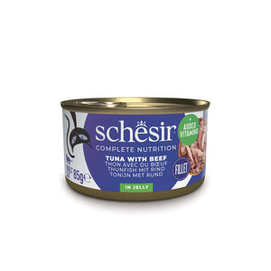Schesir Nature Tuna with fillet Beef - риба тон с говеждо в желе 85 гр