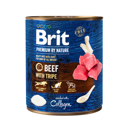 Brit Premium by Nature Beef Tripe - консерва за кучета с говеждо и шкембе