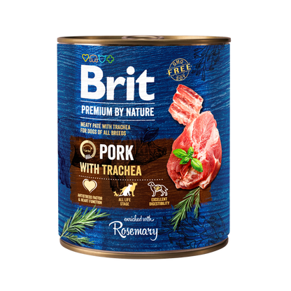 Brit Premium by Nature Pork with Trachea - консерва за кучета със свинско и трахея