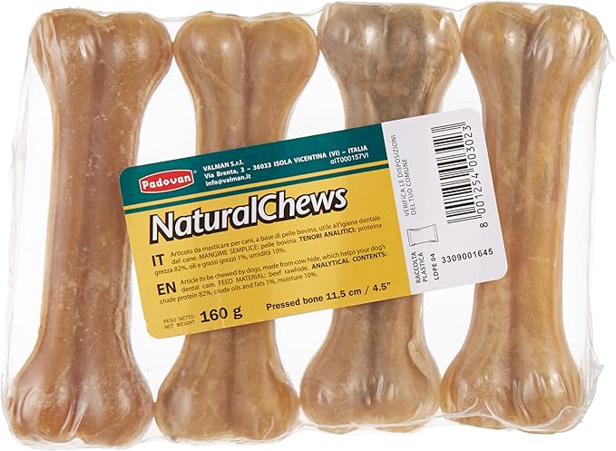 Padovan Natural Chews - кокал от пресована телешка кожа 11,5 см