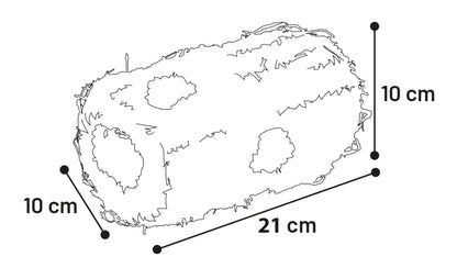 Flamingo Nest Tunnel Frelly Natural - тунел за гризачи 10 см