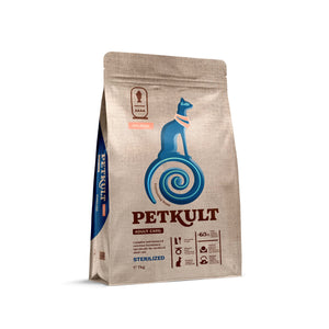 Petkult Cat Adult Care Sterilised Salmon - пълноценна храна за кастрирани котки със сьомга 7 кг