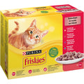 Purina Friskies Multipack Meat - с различни видове месо / говеждо, пиле, патица, агнешко /, хапки в сос 12 х 85 гр.