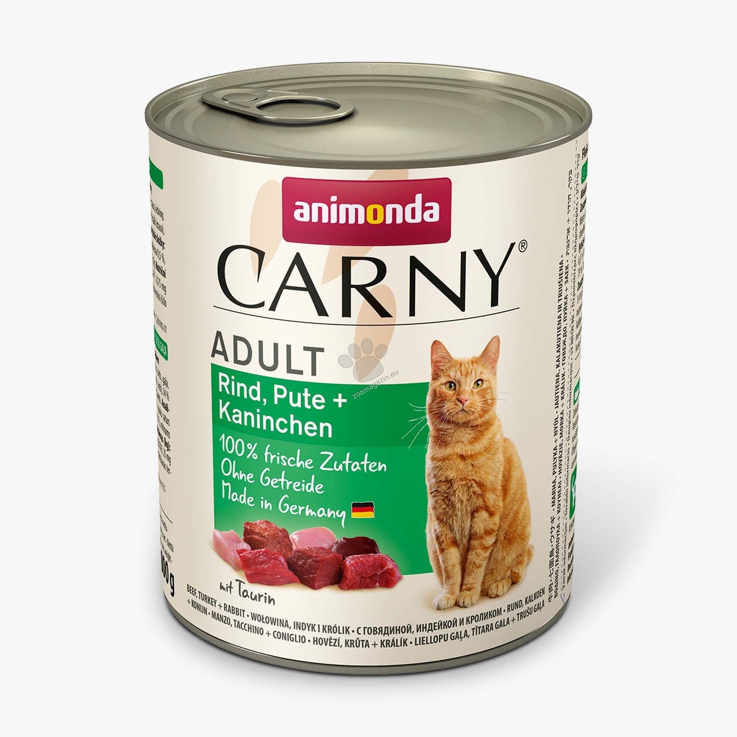 Carny Adult Beef, Turkey and Rabbit - консерва за котки с говеждо, пуешко и заешко месо, стек 6 х 800 гр