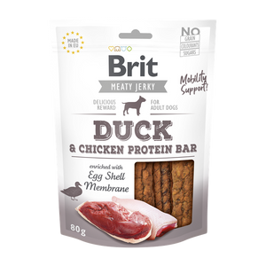 Brit Jerky Snack–Duck Protein bar - лакомство за кучета протеинови барчета с патешко 80 гр.