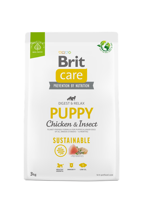 Brit Care Dog Sustainable Puppy - за кученца от всички породи за добро храносмилане и засилване на имунитета